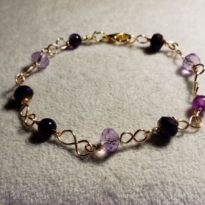 6 - 9 handmade bracelet purples